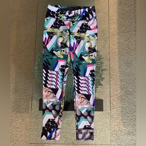 Reebok Multicolor Geometric & Floral Print Leggings